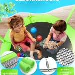 Батут с защитной cеткой "PERFETTO SPORT BOUNCE 5" диаметр 1,4 м зелёный PS-548-G